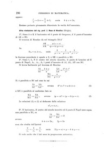 Periodico di matematica per l'insegnamento secondario