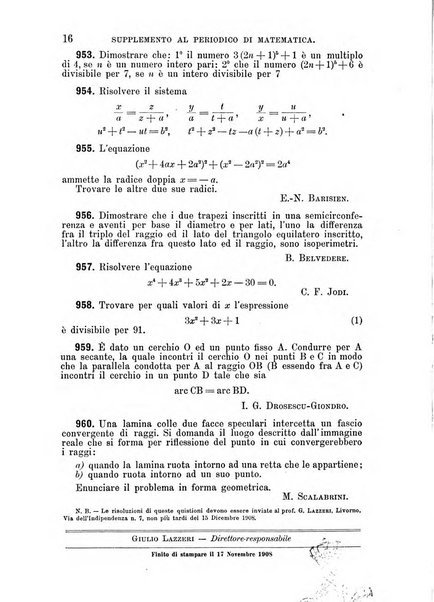 Periodico di matematica per l'insegnamento secondario