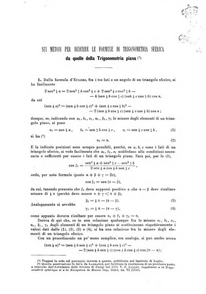 Periodico di matematica per l'insegnamento secondario
