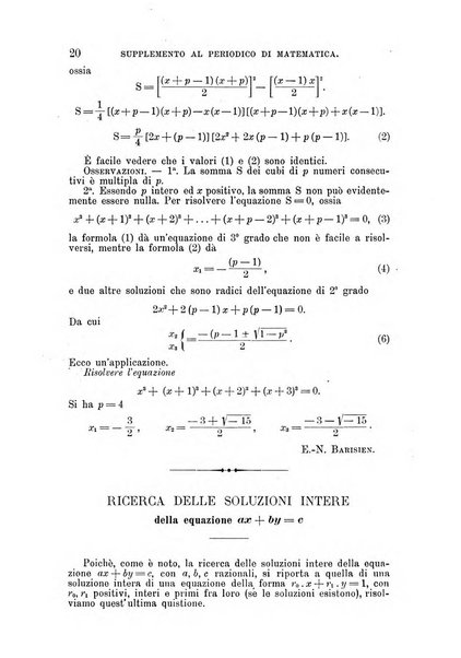 Periodico di matematica per l'insegnamento secondario