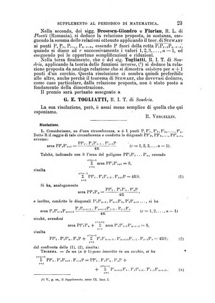Periodico di matematica per l'insegnamento secondario