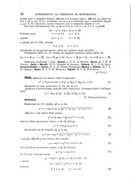 Periodico di matematica per l'insegnamento secondario