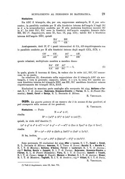 Periodico di matematica per l'insegnamento secondario