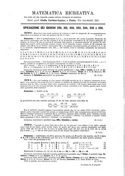 Periodico di matematica per l'insegnamento secondario