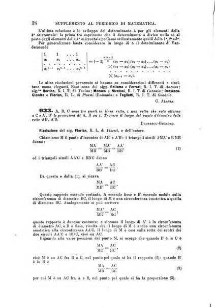 Periodico di matematica per l'insegnamento secondario
