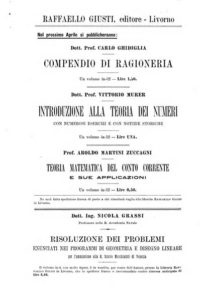 Periodico di matematica per l'insegnamento secondario