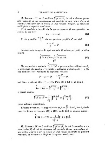 Periodico di matematica per l'insegnamento secondario