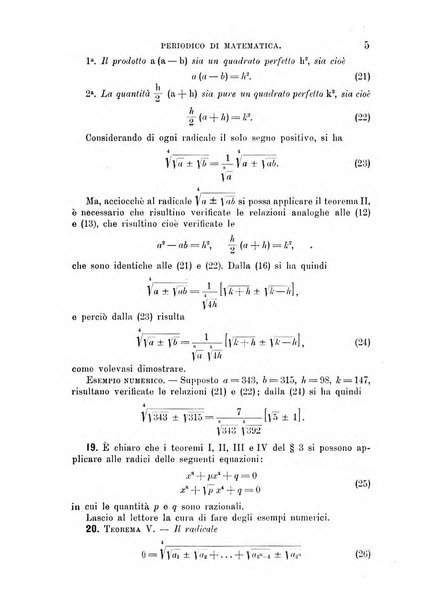 Periodico di matematica per l'insegnamento secondario