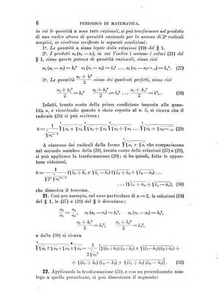 Periodico di matematica per l'insegnamento secondario