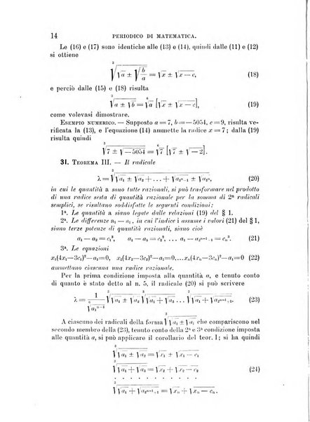 Periodico di matematica per l'insegnamento secondario