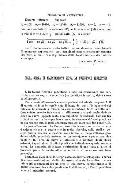 Periodico di matematica per l'insegnamento secondario