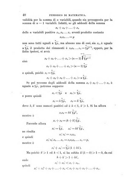 Periodico di matematica per l'insegnamento secondario