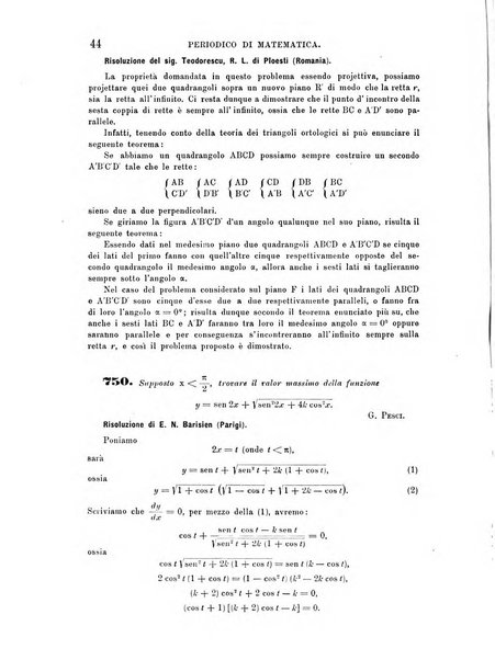 Periodico di matematica per l'insegnamento secondario