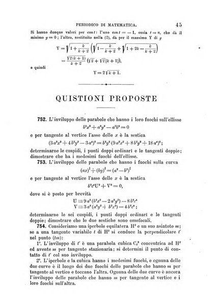 Periodico di matematica per l'insegnamento secondario