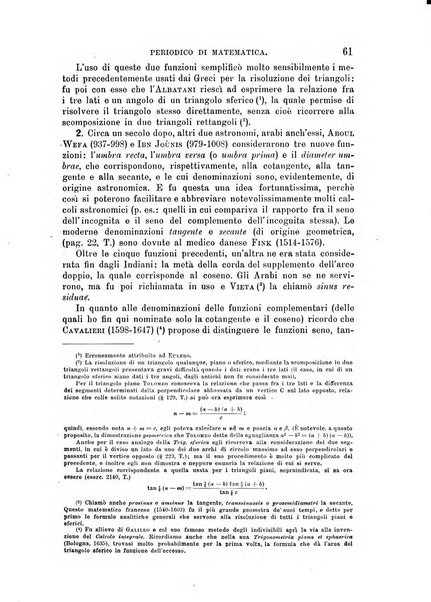 Periodico di matematica per l'insegnamento secondario