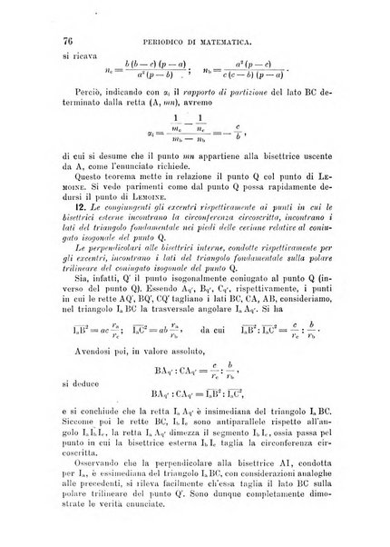 Periodico di matematica per l'insegnamento secondario