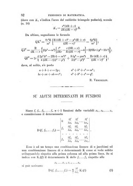 Periodico di matematica per l'insegnamento secondario