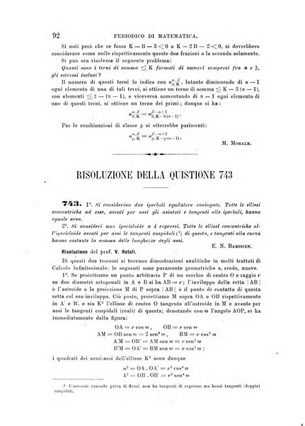 Periodico di matematica per l'insegnamento secondario