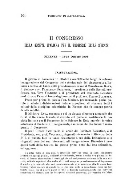 Periodico di matematica per l'insegnamento secondario