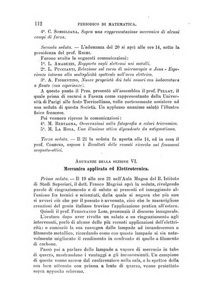 Periodico di matematica per l'insegnamento secondario