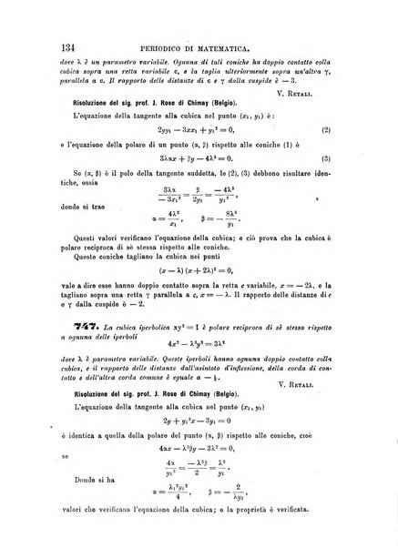 Periodico di matematica per l'insegnamento secondario