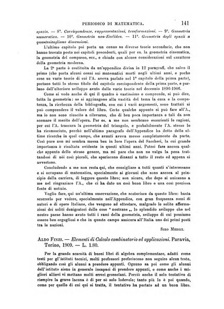 Periodico di matematica per l'insegnamento secondario