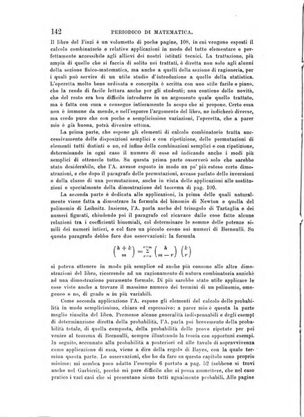 Periodico di matematica per l'insegnamento secondario