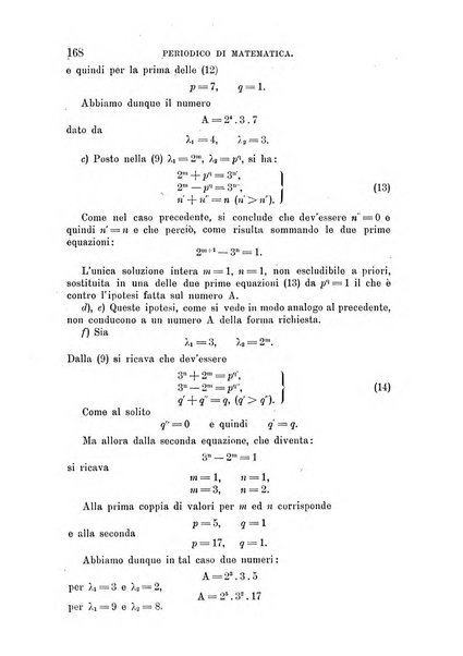 Periodico di matematica per l'insegnamento secondario