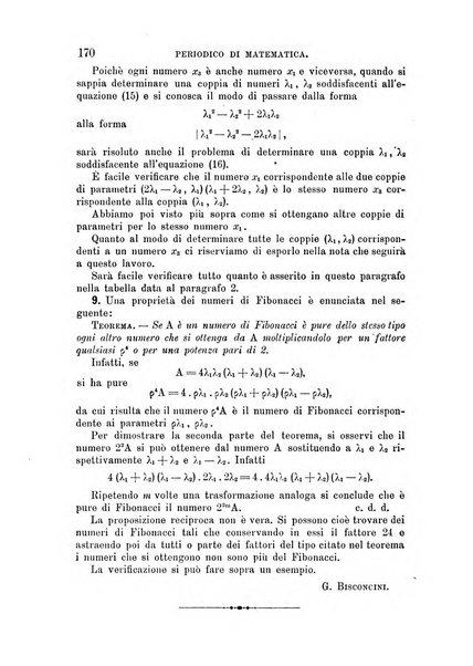 Periodico di matematica per l'insegnamento secondario