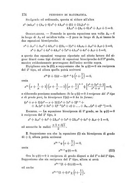 Periodico di matematica per l'insegnamento secondario