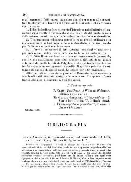 Periodico di matematica per l'insegnamento secondario