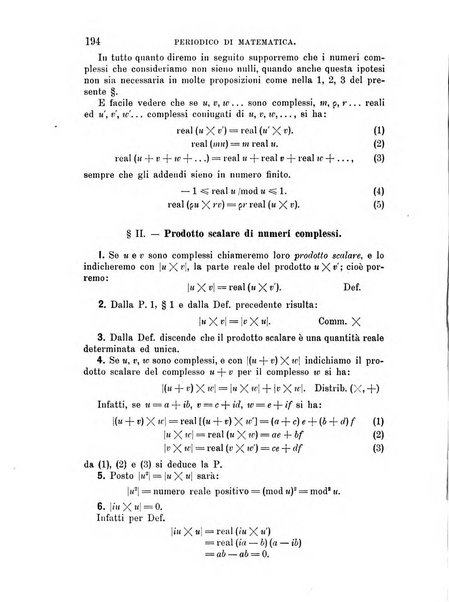 Periodico di matematica per l'insegnamento secondario