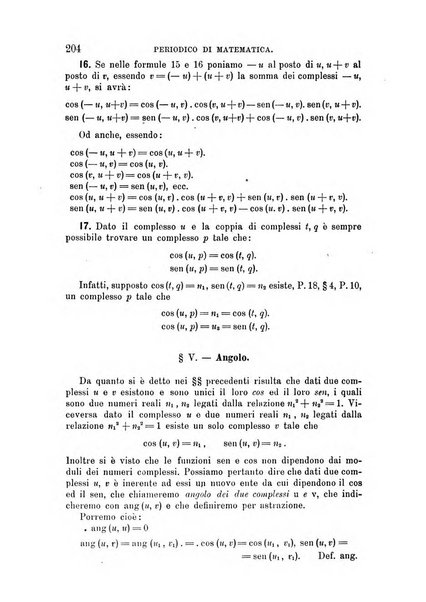 Periodico di matematica per l'insegnamento secondario