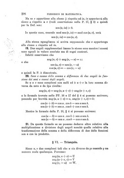 Periodico di matematica per l'insegnamento secondario