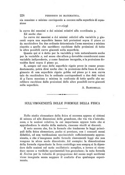 Periodico di matematica per l'insegnamento secondario