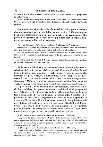 Periodico di matematica per l'insegnamento secondario