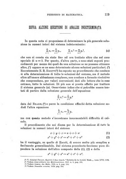 Periodico di matematica per l'insegnamento secondario