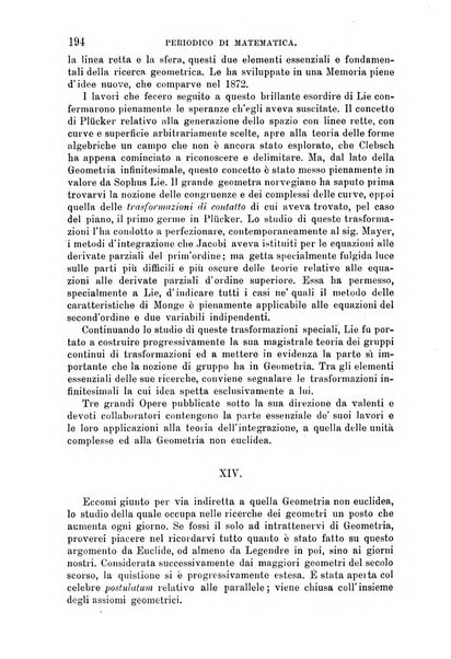 Periodico di matematica per l'insegnamento secondario