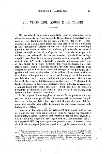 Periodico di matematica per l'insegnamento secondario