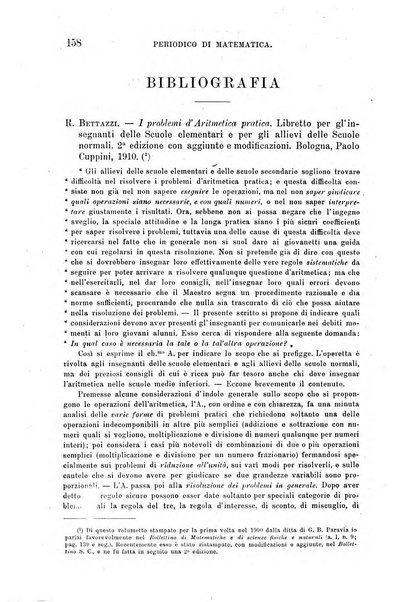 Periodico di matematica per l'insegnamento secondario