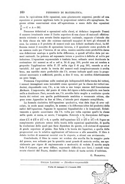 Periodico di matematica per l'insegnamento secondario