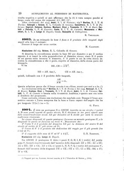 Periodico di matematica per l'insegnamento secondario