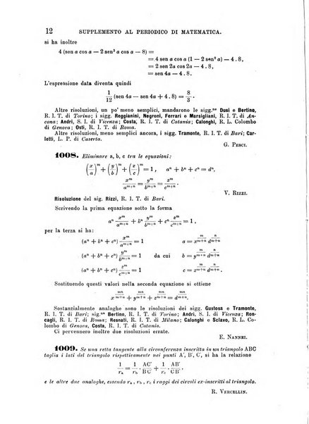 Periodico di matematica per l'insegnamento secondario