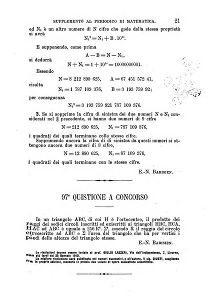 Periodico di matematica per l'insegnamento secondario