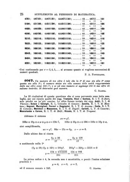 Periodico di matematica per l'insegnamento secondario