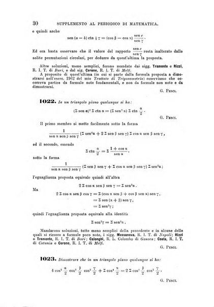 Periodico di matematica per l'insegnamento secondario