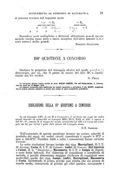 Periodico di matematica per l'insegnamento secondario