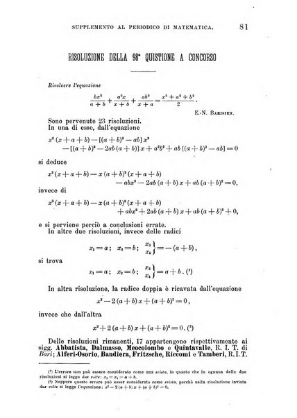 Periodico di matematica per l'insegnamento secondario