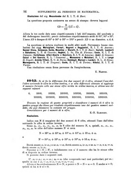 Periodico di matematica per l'insegnamento secondario