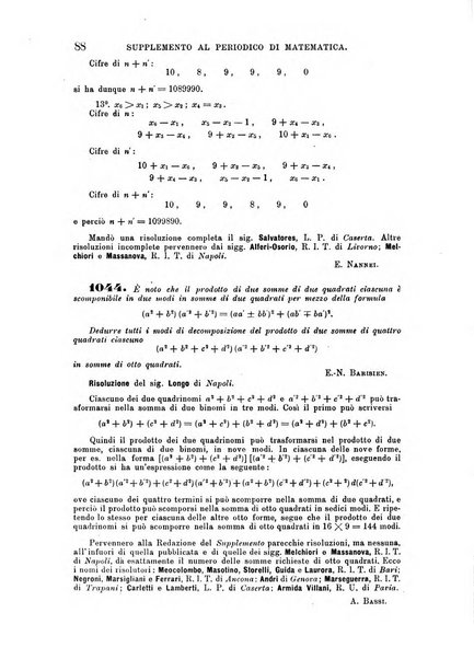 Periodico di matematica per l'insegnamento secondario